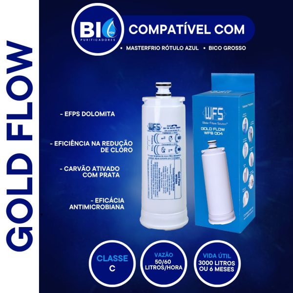 FILTRO REFIL GOLD FLOW - 004 - COMPATÍVEL COM MASTER FRIO RÓTULO AZUL BICO GROSSO (22,5MM)