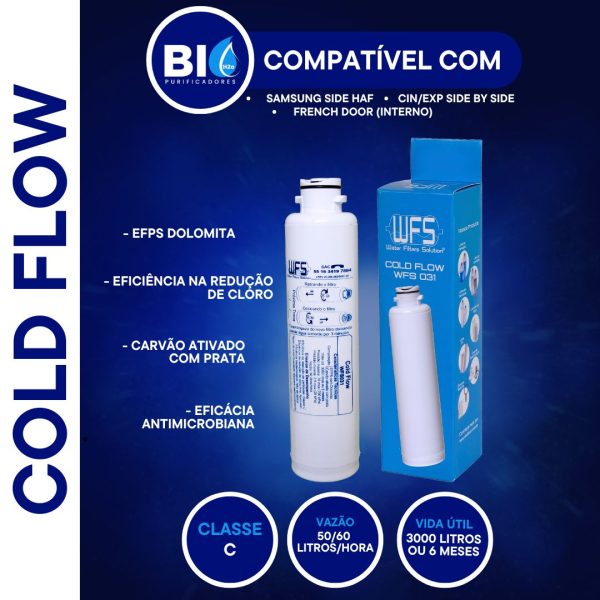 FILTRO REFIL COLD FLOW - 31 - COMPATÍVEL COM SAMSUNG SIDE HAF-CIN / CIN/EXP SIDE BY SIDE / FRENCH DOOR (interno)