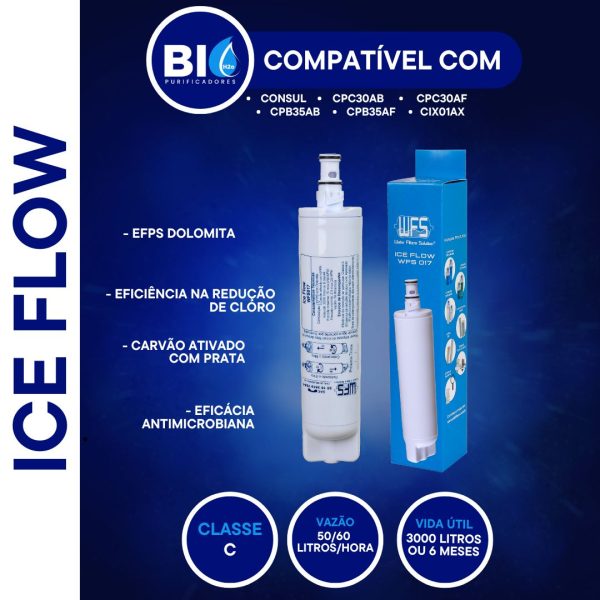 FILTRO REFIL ICE FLOW 017 - COMPATÍVEL COM CONSUL CPC30AB, CPC30AF, CPB35AB, CPB35AF, CIXO1AX